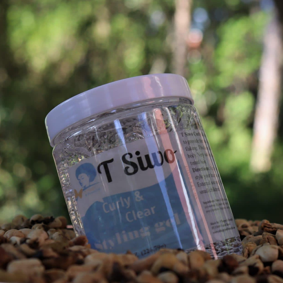 T Siwo Curly & Clear Styling Gel, Pack of 24/ 8 oz. Wholesale / Private label / No Label included
